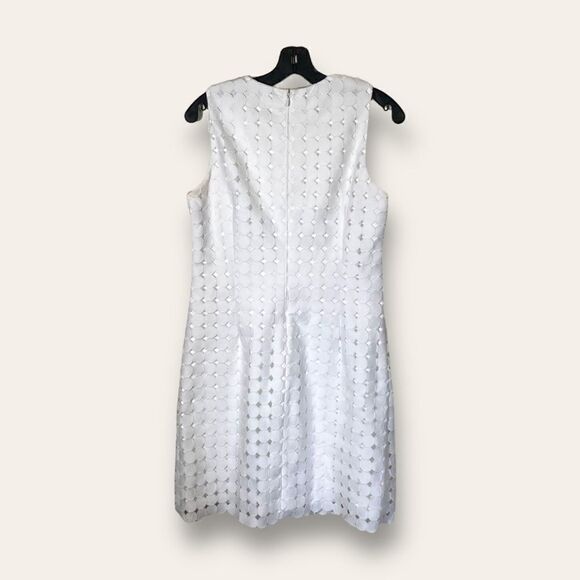 Calvin Klein White Sleeveless Dress Size 8 - Picture 2 of 7